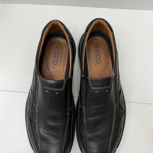 ECCO Men\'s Fusion II Black Leather Slip-On Comfort Loafers Size 45 main image 9